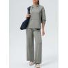 imageAleumdr Women 2 Piece Sweatsuit Casual Long Sleeve Half Zip Tracksuits Hoodies and Wide Legs Sweatpangts with PocketsMedium Grey
