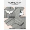 imageAleumdr Women 2 Piece Sweatsuit Casual Long Sleeve Half Zip Tracksuits Hoodies and Wide Legs Sweatpangts with PocketsMedium Grey