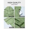 imageAleumdr Women 2 Piece Sweatsuit Casual Long Sleeve Half Zip Tracksuits Hoodies and Wide Legs Sweatpangts with PocketsSmoke Green