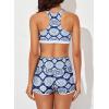 imageAleumdr Womens Athletic 3 Piece Tankini Swimsuits with Shorts Swim Tank Tops with Sports Bra and Boyshorts Bathing SuitsBlue