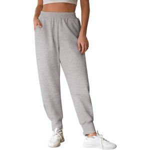 imageAleumdr Womens High Waisted Sweatpants with Pockets Workout Running Jogger Pants Baggy Lounge Sweat PantsGrey