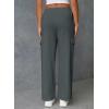 imageAleumdr Women High Waisted Cargo Pants Wide Leg Baggy Sweatpants Drawstring Parachute Pants Casual Trousers Ankle CuffsDark Grey