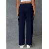 imageAleumdr Women High Waisted Cargo Pants Wide Leg Baggy Sweatpants Drawstring Parachute Pants Casual Trousers Ankle CuffsNavy Blue