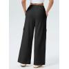 imageAleumdr Womens Wide Leg Cargo Sweatpants Casual Loose Pants Drawstring High Waisted Baggy Lounge Pants with PocketsBlack
