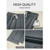 imageAleumdr Womens Wide Leg Cargo Sweatpants Casual Loose Pants Drawstring High Waisted Baggy Lounge Pants with PocketsDark Grey