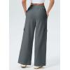 imageAleumdr Womens Wide Leg Cargo Sweatpants Casual Loose Pants Drawstring High Waisted Baggy Lounge Pants with PocketsDark Grey