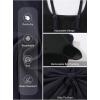 imageAleumdr One Piece Swimdress Swimsuits for Women Tummy Control Tie Knot Swim Dresses Skirt Bathing SuitBlack