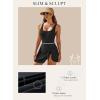 imageAleumdr One Piece Swimdress Swimsuits for Women Tummy Control Tie Knot Swim Dresses Skirt Bathing SuitBlack