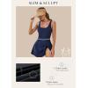 imageAleumdr One Piece Swimdress Swimsuits for Women Tummy Control Tie Knot Swim Dresses Skirt Bathing SuitDark Blue