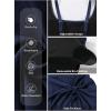 imageAleumdr One Piece Swimdress Swimsuits for Women Tummy Control Tie Knot Swim Dresses Skirt Bathing SuitDark Blue