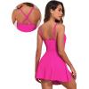 imageAleumdr One Piece Swimdress Swimsuits for Women Tummy Control Tie Knot Swim Dresses Skirt Bathing SuitHot Pink