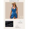 imageAleumdr One Piece Swimdress Swimsuits for Women Tummy Control Tie Knot Swim Dresses Skirt Bathing SuitNavy Blue