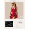 imageAleumdr One Piece Swimdress Swimsuits for Women Tummy Control Tie Knot Swim Dresses Skirt Bathing SuitRed