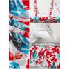 imageAleumdr One Piece Swimdress Swimsuits for Women Tummy Control Tie Knot Swim Dresses Skirt Bathing SuitRed Flower