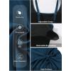 imageAleumdr One Piece Swimdress Swimsuits for Women Tummy Control Tie Knot Swim Dresses Skirt Bathing SuitSail Blue