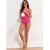 imageAleumdr Womens Ribbed Ruched Two Piece Tankini Bathing Suits Tummy Control Swim Top with Bottom SwimsuitsHot Pink