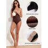 imageAleumdr Womens Ribbed Ruched Two Piece Tankini Bathing Suits Tummy Control Swim Top with Bottom SwimsuitsOatmeal