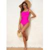 imageAleumdr Womens One Piece Swimsuit Tummy Control Bathing Suit Crisscross Retro Ruched Push Up SwimwearPink