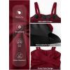 imageAleumdr Womens One Piece Swimsuit Tummy Control Bathing Suit Crisscross Retro Ruched Push Up SwimwearRed