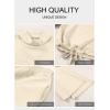 imageAleumdr Womens 2 Piece Outfits Lounge Set Mock Neck Long Sleeve Sweatshirt With Wide Leg Pants Sweatsuit Fall 2025Beige