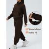 imageAleumdr Womens 2 Piece Outfits Zip up Sweatsuit Set Sweatshirt Jacket with Sweatpants Tracksuit Athletic Match Lounge SetsA4 Brown