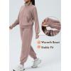 imageAleumdr Womens 2 Piece Outfits Zip up Sweatsuit Set Sweatshirt Jacket with Sweatpants Tracksuit Athletic Match Lounge SetsA5 Mauve Gray