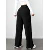 imageAleumdr Womens Ribbed Wide Leg Lounge Pants with Pockets Casual Relaxed Comfy Loose Soft Knit Pajama Pants with DrawstringA1 Black