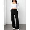 imageAleumdr Womens Ribbed Wide Leg Lounge Pants with Pockets Casual Relaxed Comfy Loose Soft Knit Pajama Pants with DrawstringA1 Black