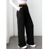 imageAleumdr Womens Ribbed Wide Leg Lounge Pants with Pockets Casual Relaxed Comfy Loose Soft Knit Pajama Pants with DrawstringA1 Black