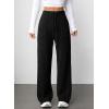 imageAleumdr Womens Ribbed Wide Leg Lounge Pants with Pockets Casual Relaxed Comfy Loose Soft Knit Pajama Pants with DrawstringA1 Black