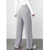 imageAleumdr Womens Ribbed Wide Leg Lounge Pants with Pockets Casual Relaxed Comfy Loose Soft Knit Pajama Pants with DrawstringA2 Light Grey