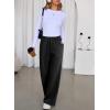 imageAleumdr Womens Wide Legs Sweatpants Fleece Lined High Waisted Baggy Pants 2025 Trendy Casual Athletic Joggers with PocketsBlack