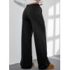 imageAleumdr Womens Wide Legs Sweatpants Fleece Lined High Waisted Baggy Pants 2025 Trendy Casual Athletic Joggers with PocketsBlack