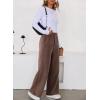 imageAleumdr Womens Wide Legs Sweatpants Fleece Lined High Waisted Baggy Pants 2025 Trendy Casual Athletic Joggers with PocketsDark Brown