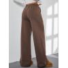 imageAleumdr Womens Wide Legs Sweatpants Fleece Lined High Waisted Baggy Pants 2025 Trendy Casual Athletic Joggers with PocketsDark Brown