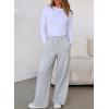 imageAleumdr Womens Wide Legs Sweatpants Fleece Lined High Waisted Baggy Pants 2025 Trendy Casual Athletic Joggers with PocketsGray