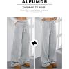 imageAleumdr Womens Wide Legs Sweatpants Fleece Lined High Waisted Baggy Pants 2025 Trendy Casual Athletic Joggers with PocketsGray