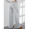 imageAleumdr Womens Wide Legs Sweatpants Fleece Lined High Waisted Baggy Pants 2025 Trendy Casual Athletic Joggers with PocketsGray