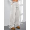 imageAleumdr Womens Wide Legs Sweatpants Fleece Lined High Waisted Baggy Pants 2025 Trendy Casual Athletic Joggers with PocketsLight Grey