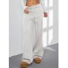 imageAleumdr Womens Wide Legs Sweatpants Fleece Lined High Waisted Baggy Pants 2025 Trendy Casual Athletic Joggers with PocketsLight Grey