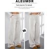 imageAleumdr Womens Wide Legs Sweatpants Fleece Lined High Waisted Baggy Pants 2025 Trendy Casual Athletic Joggers with PocketsLight Grey