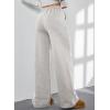 imageAleumdr Womens Wide Legs Sweatpants Fleece Lined High Waisted Baggy Pants 2025 Trendy Casual Athletic Joggers with PocketsLight Grey