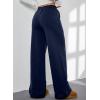 imageAleumdr Womens Wide Legs Sweatpants Fleece Lined High Waisted Baggy Pants 2025 Trendy Casual Athletic Joggers with PocketsNavy Blue
