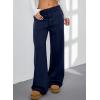 imageAleumdr Womens Wide Legs Sweatpants Fleece Lined High Waisted Baggy Pants 2025 Trendy Casual Athletic Joggers with PocketsNavy Blue