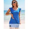 imageAleumdr Tankini Swimsuit for Womens 2 Piece Tummy Control Bathing Suits Ruffled Flowy Tankini Top with Boy ShortsSky Blue