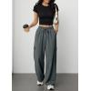 imageAleumdr Wide Leg Sweatpants for Women Cargo Pants High Waisted Sweat Pants Baggy Joggers Casual Long Pants with PocketsDark Grey