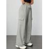 imageAleumdr Wide Leg Sweatpants for Women Cargo Pants High Waisted Sweat Pants Baggy Joggers Casual Long Pants with PocketsGray