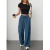 imageAleumdr Wide Leg Sweatpants for Women Cargo Pants High Waisted Sweat Pants Baggy Joggers Casual Long Pants with PocketsReal Teal