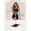imageAleumdr Women One Piece Swim Dress Swimsuit Tummy Control Bathing Suit Swimdress Split Skirt with Briefs SwimwearBlack and White