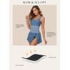 imageAleumdr Women One Piece Swim Dress Swimsuit Tummy Control Bathing Suit Swimdress Split Skirt with Briefs SwimwearBlue